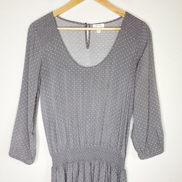 Soft Joie Zandi Star Moon Print Scoop Neck Drop Waist Mini Dress Gray Size XS - Picture 4 of 11